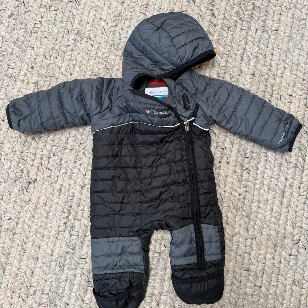 Columbia baby Black and Gray One Piece Footie